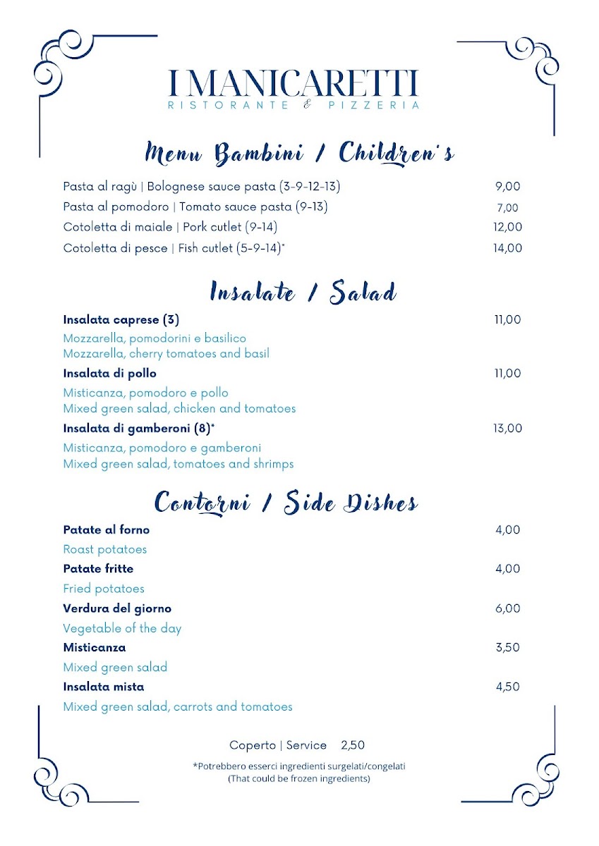 Menu Ristorante I Manicaretti-5