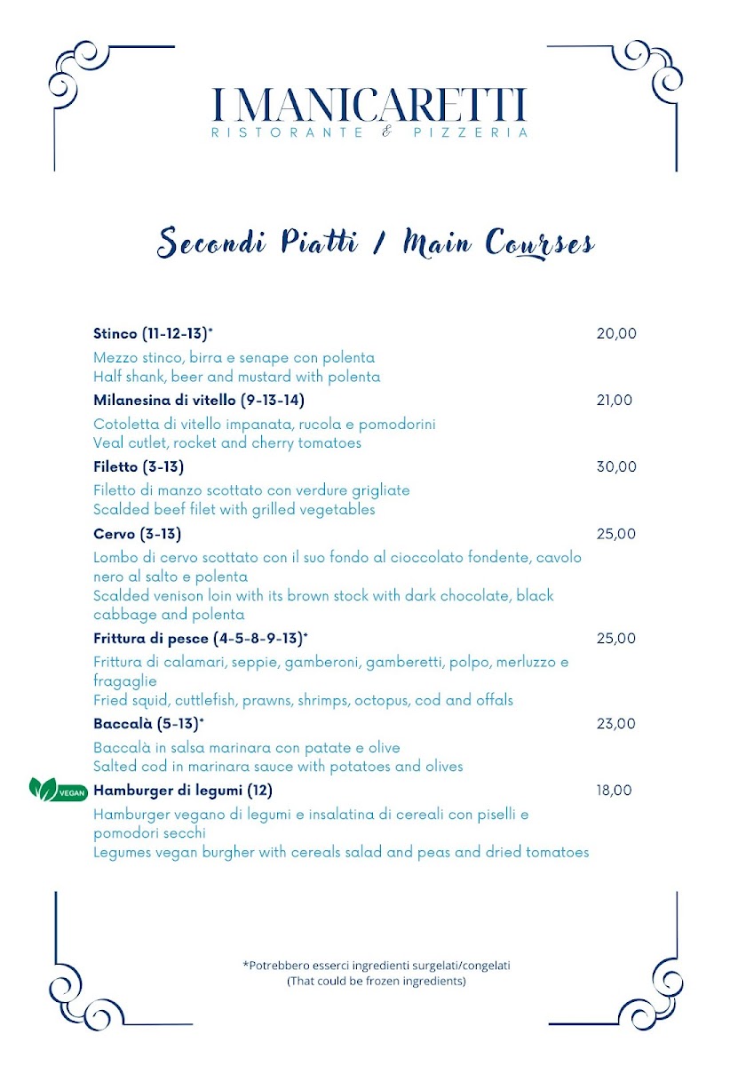 Menu Ristorante I Manicaretti-7